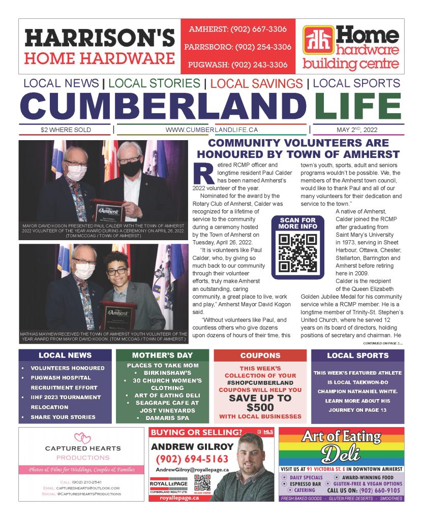 Cumberland Life Newspaper Issue 2 Front Page