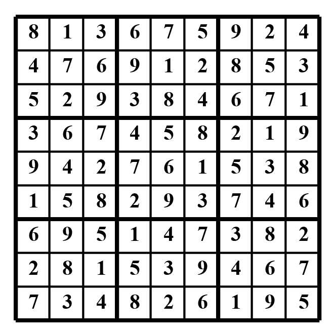 Solution for Issue #1 Sudoku Puzzle