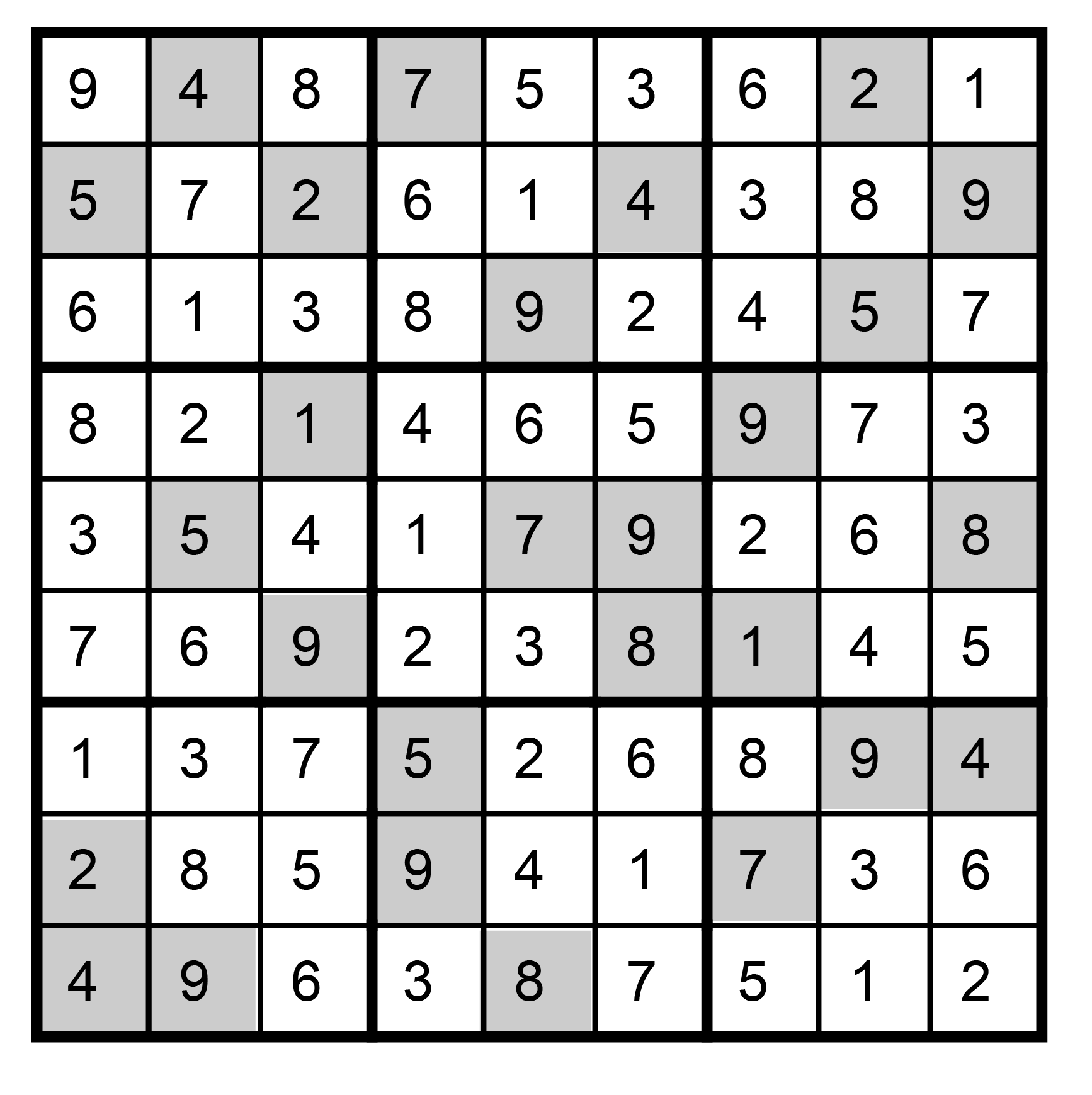 Solution for Issue #2 Sudoku Puzzle