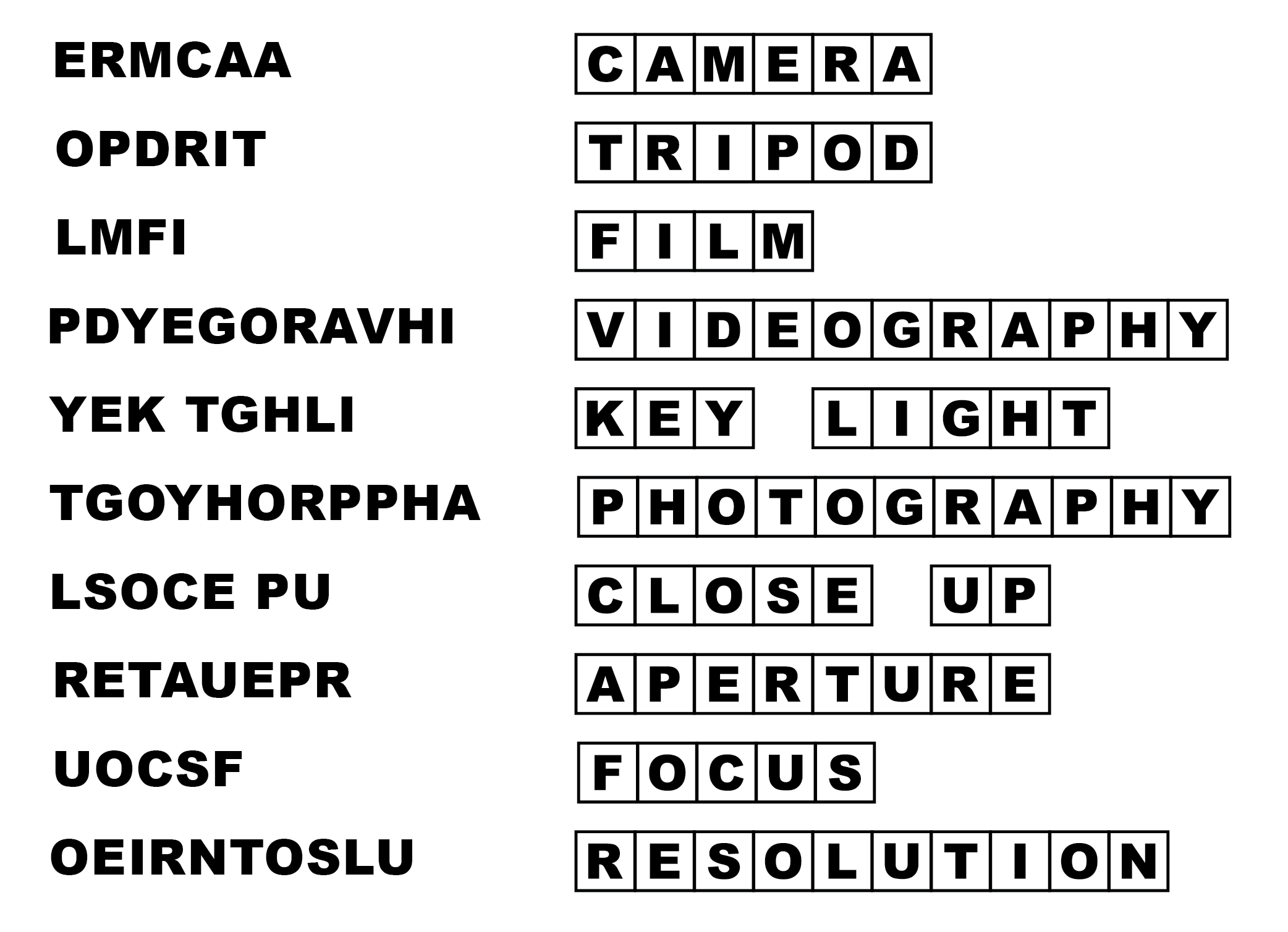 Solution for Issue #2 Word Scramble Puzzle