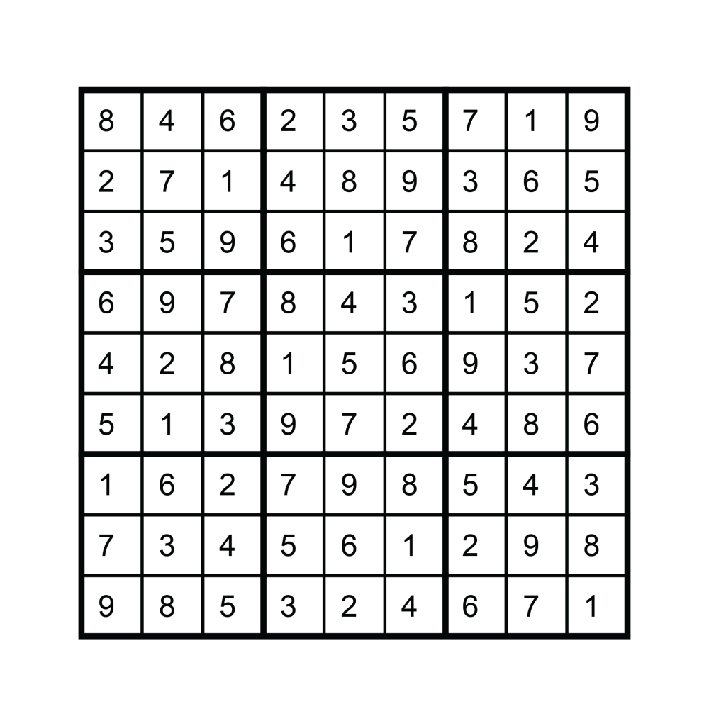 Sudoku Solution for May 30th -Issue 4 Puzzle