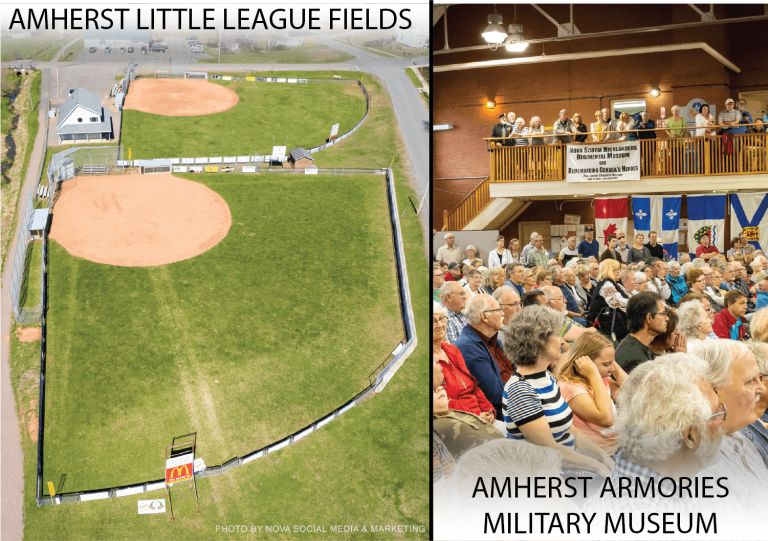 Little League Ball Field and the Amherst Armouries
